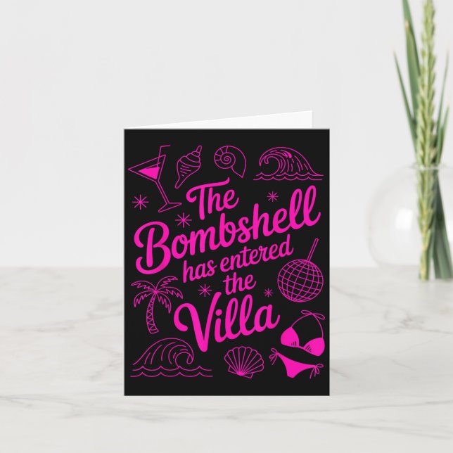 Die Bombshell ist in die Villa Tropical Funny eing Karte (Vorderseite)