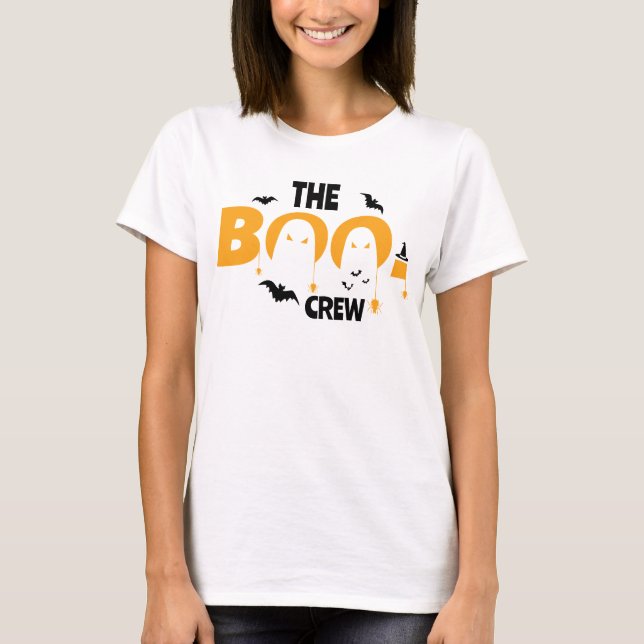 Die boo-Crew Funny Custom Family Spooky Halloween T-Shirt (Vorderseite)