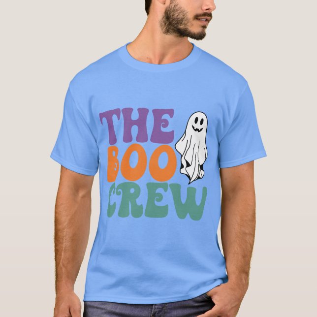 Die Boo-Crew - Geist - Witziges Halloween T-Shirt (Vorderseite)