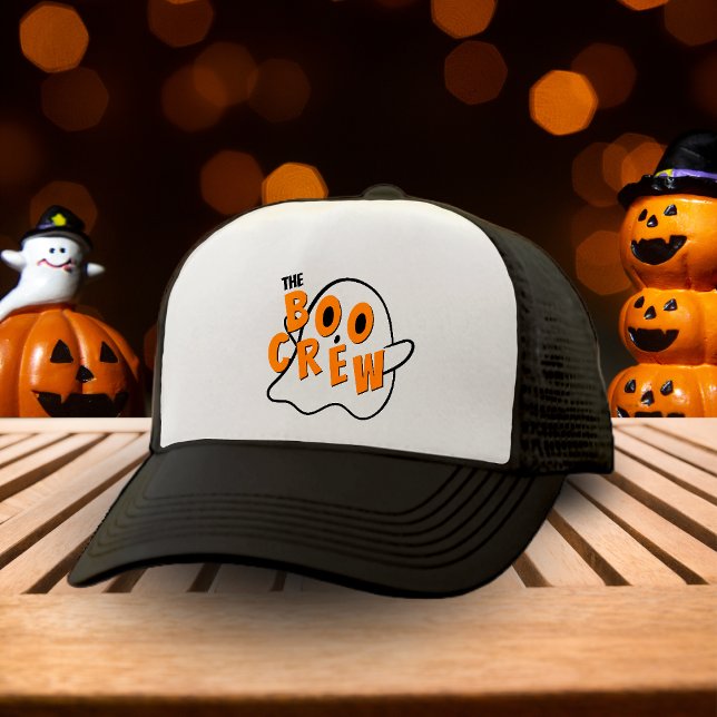 Die Boo Crew Ghost Family Halloween Truckerkappe (The Boo Crew Ghost Family Halloween White & Black Trucker Hat)