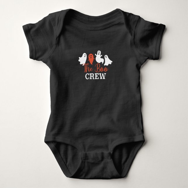 Die Boo-Crew Halloween Ghost Family White Orange Baby Strampler (Vorderseite)