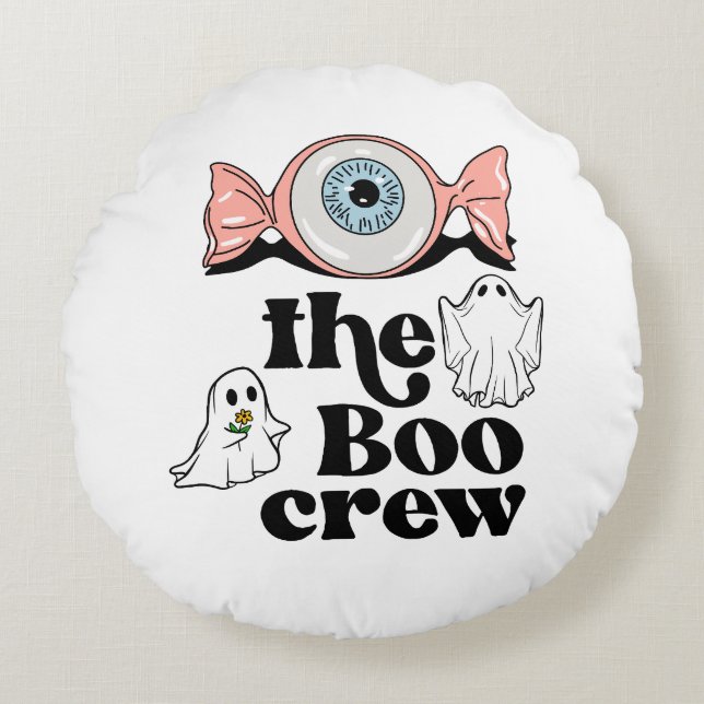 Die Boo-Crew | Spooktacular Halloween Squad Rundes Kissen (Vorderseite)