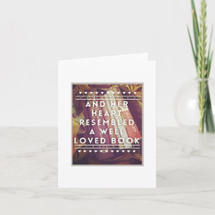 Die Book Lover Note Card - Leere Innenseite Karte