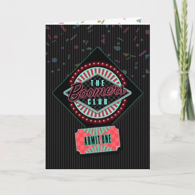 Die Boomer Club Birthday Card Karte (Vorderseite)