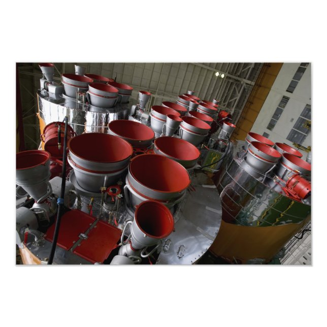 Die Booster der Sojus TMA-14-Raumsonde Fotodruck (Vorne)