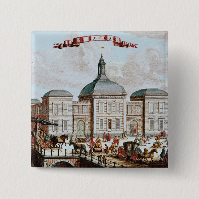 Die Börse, Amsterdam, 1743 Button (Vorderseite)