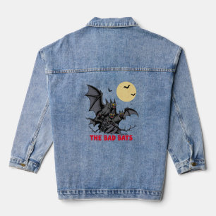 die bösen Fledermäuse - lustiges Halloween-Geschen Jeansjacke