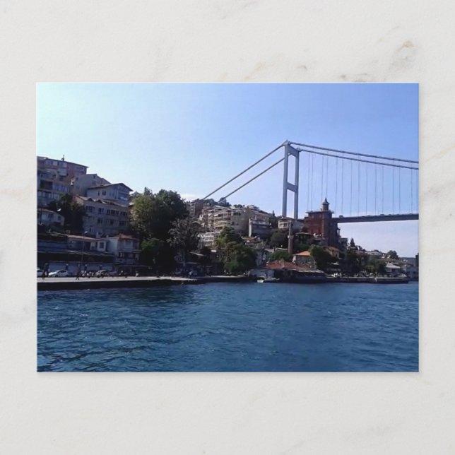 Die Bosphärische Brücke in Istanbul, Türkei Postkarte (Vorderseite)