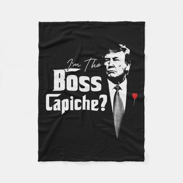 Die Boss Capiche Italians für Trump 2024 Fleecedecke (Vorderseite)