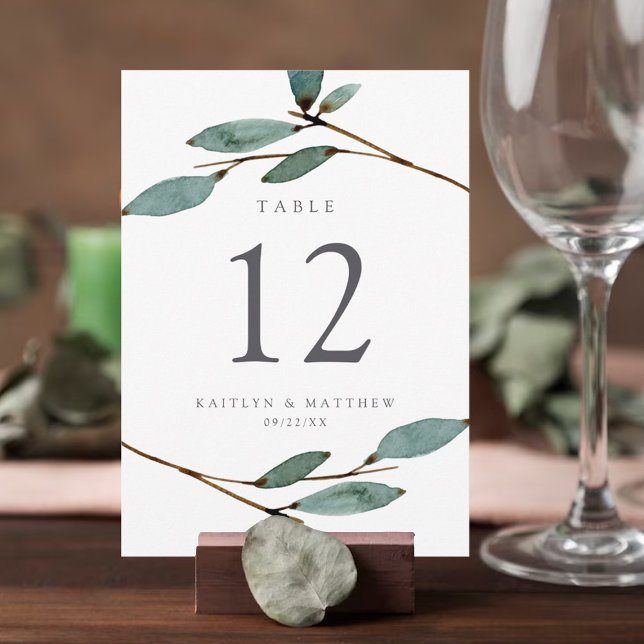 Die Botanische Bliss-Hochzeitskollektion Tischnummer (Von Creator hochgeladen)