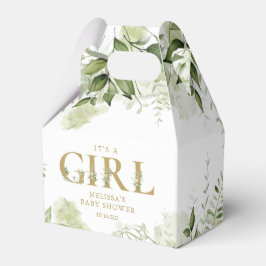 Die botanische Gold-Baby-Dusche aus Girl Greenery Geschenkschachtel