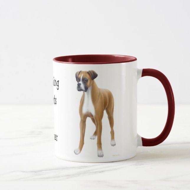 Die Boxer-Wecker-Tasse Tasse (Rechts)