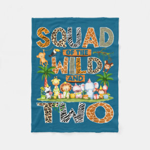 Die Boy Squad Wild 2. Geburtstagsafari Fleecedecke