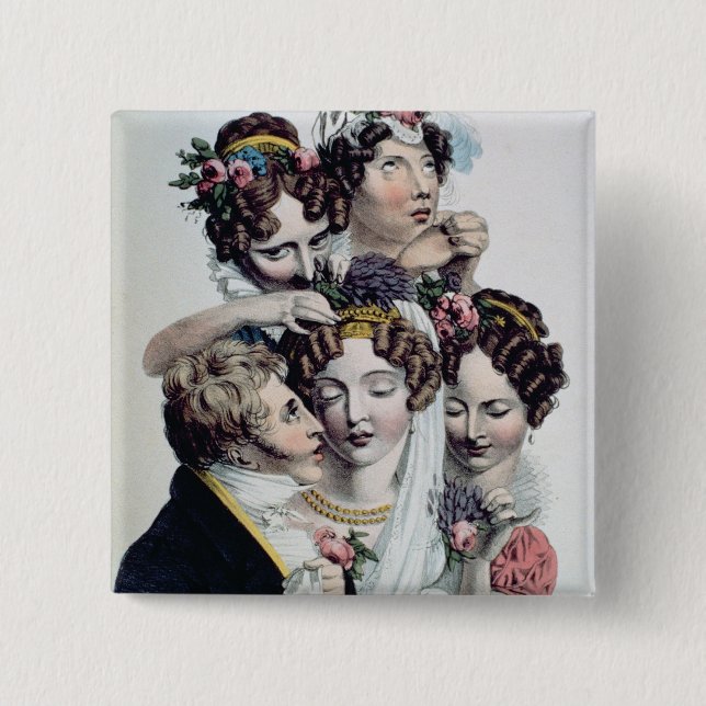 Die Braut, c.1820 (litho) Button (Vorderseite)