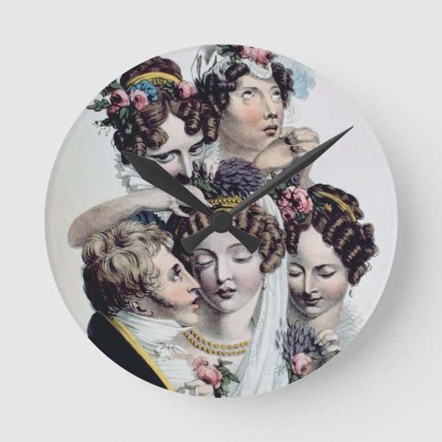 Die Braut, c.1820 (litho) Runde Wanduhr (Vorderseite)