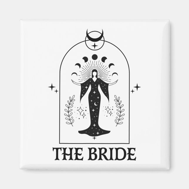 Die Braut Coven Gothic Witch Bachelorette Matching Magnet (Vorne)