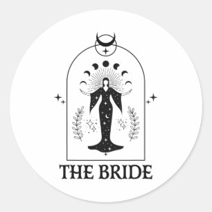 Die Braut Coven Gothic Witch Bachelorette Matching Runder Aufkleber