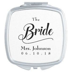 Die Braut-Frau Wedding Date Taschenspiegel