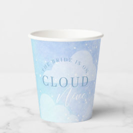 Die Braut ist auf Cloud Nine Blue Boho Brautparty Pappbecher