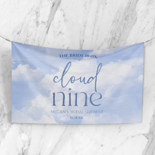 Die Braut ist auf Cloud Nine Blue Brautparty Banner