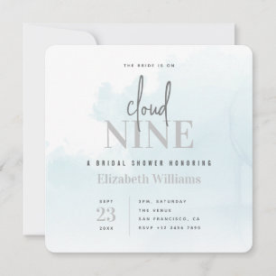Die Braut ist auf Cloud Nine Modernes Brautparty Einladung