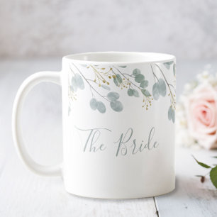Die Braut Rustikaler Eukalyptus Kaffeetasse