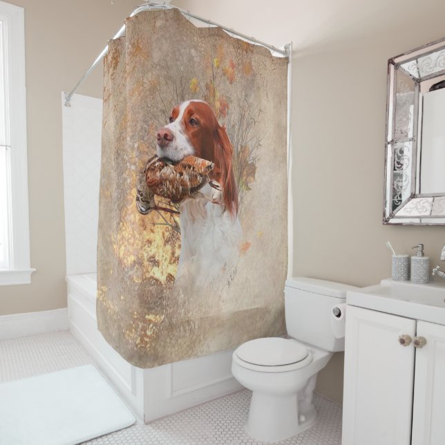 Die Bretagne spaniel Duvet Cover Duschvorhang (Beispiel)