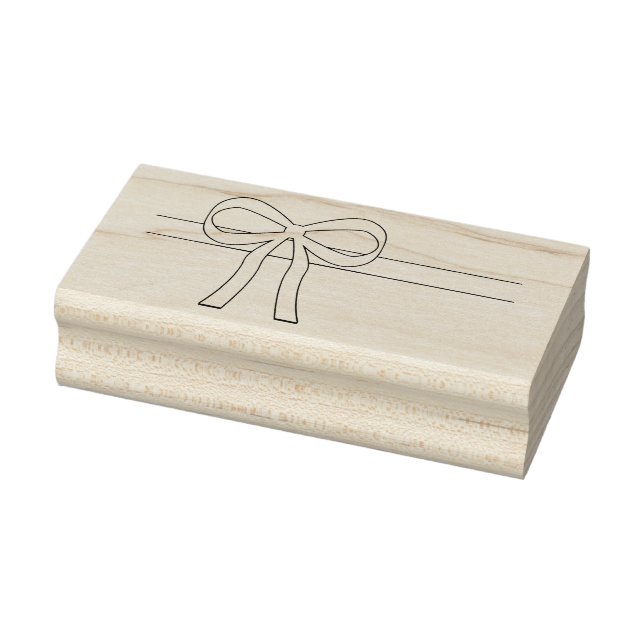 Die Briefmarke der Holzkunst von Ribbon und Bow Gummistempel (Stempel)