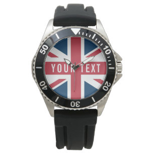 Die britische Flagge Union Jack Armbanduhr