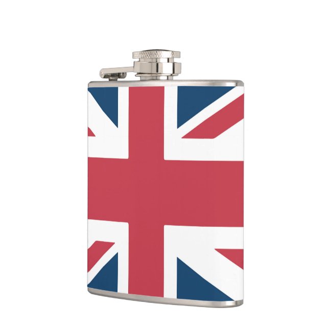 Die britische Flagge Union Jack Flachmann (Links)