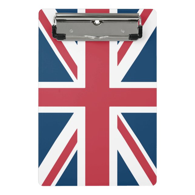 Die britische Flagge Union Jack Mini Klemmbrett (Vorderseite)