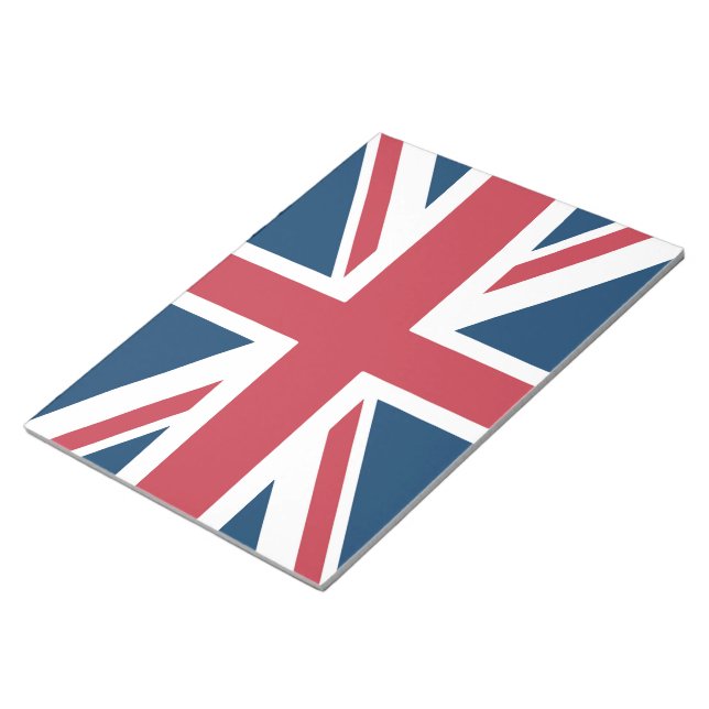 Die britische Flagge Union Jack Notizblock (angewinkelt)