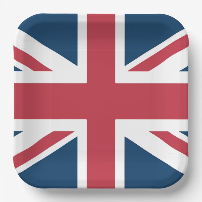 Die britische Flagge Union Jack Pappteller (Vorderseite)