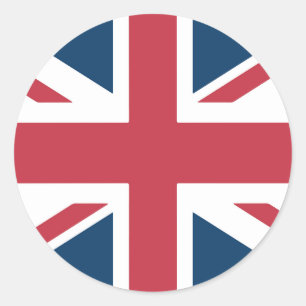 Die britische Flagge Union Jack Runder Aufkleber