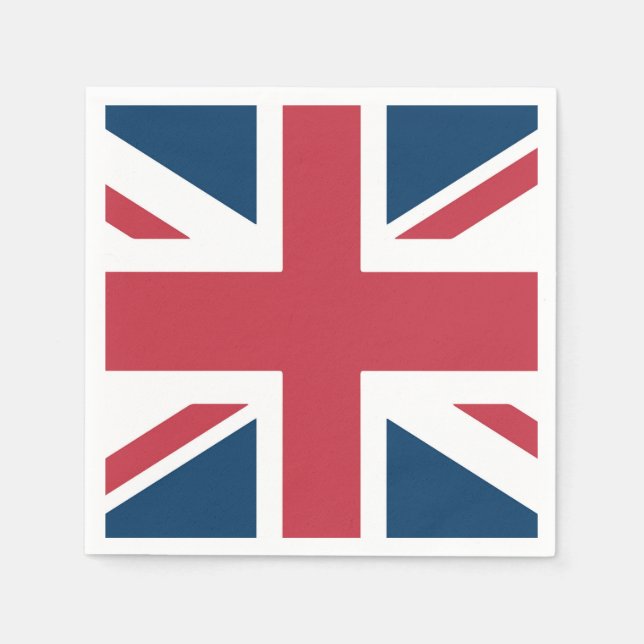 Die britische Flagge Union Jack Serviette (Vorderseite)