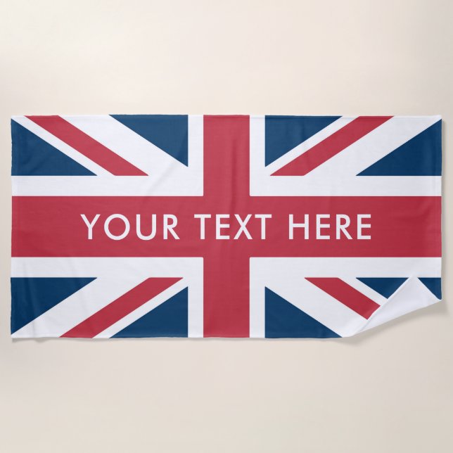 Die britische Flagge Union Jack Strandtuch (Vorderseite)