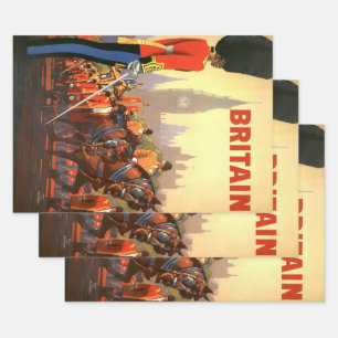 Die britische Königliche Garde des Vintagen Königs Geschenkpapier Set