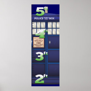 Die britische Polizei-Box Wachstumsdiagramm. Poster