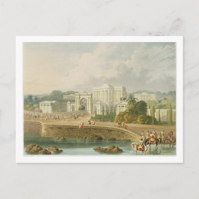 Die britische Präsidentschaft in Hyderabad 1813, v Postkarte (Vorderseite)