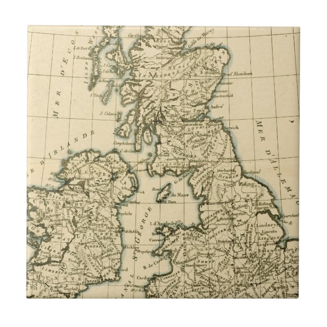 Die britischen Inseln Fliese (Vorderseite)