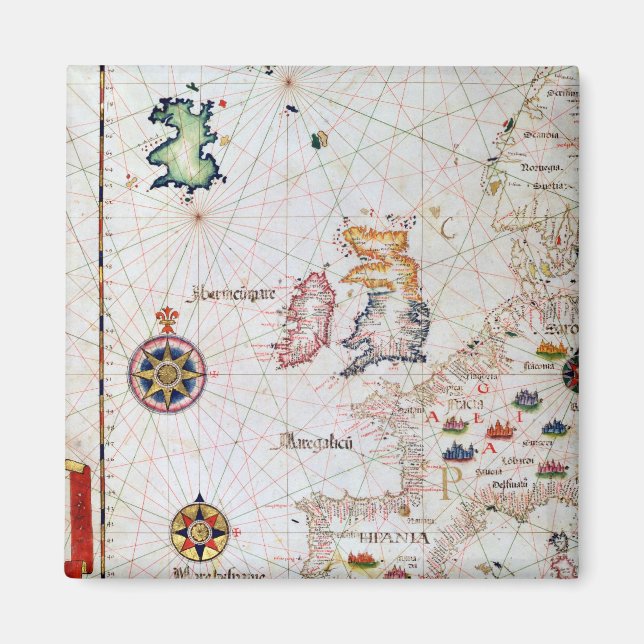 Die britischen Inseln, Iberien und Nordwestafrika Magnet (Vorne)