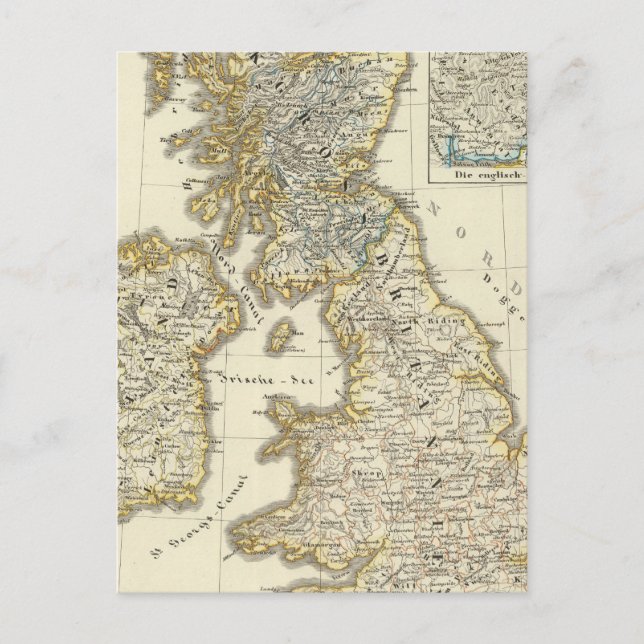 Die Britischen Inseln seit 1485 Postkarte (Vorderseite)