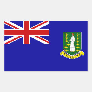 Die British- Virgin Islandsflagge Rechteckiger Aufkleber