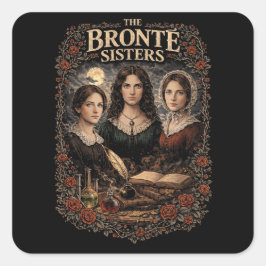 Die Brontë-Schwestern Quadratischer Aufkleber