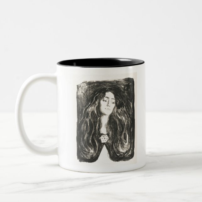 Die Brooch Eva Mudocci Edvard Munch Zweifarbige Tasse (Links)