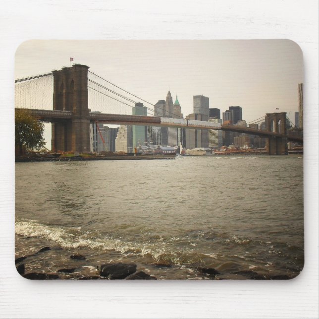 Die Brooklyn-Brücke, Ansicht von Brooklyn Mousepad (Vorne)