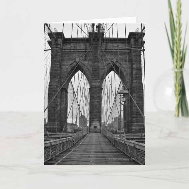 Die Brooklyn-Brücke in New York City Karte (Vorderseite)
