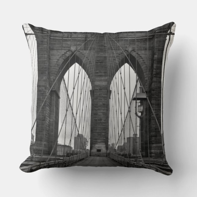 Die Brooklyn-Brücke in New York City Kissen (Vorderseite)