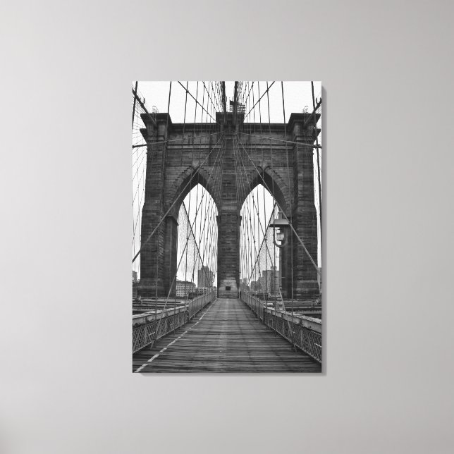 Die Brooklyn-Brücke in New York City Leinwanddruck (Vorderseite)