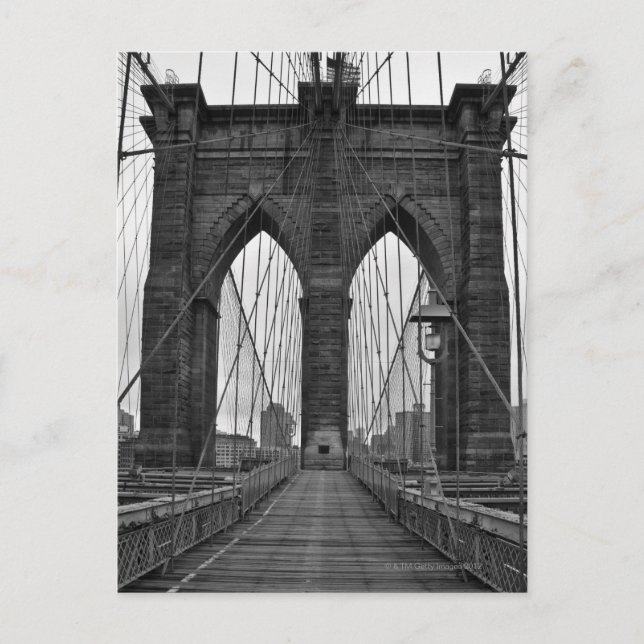 Die Brooklyn-Brücke in New York City Postkarte (Vorderseite)